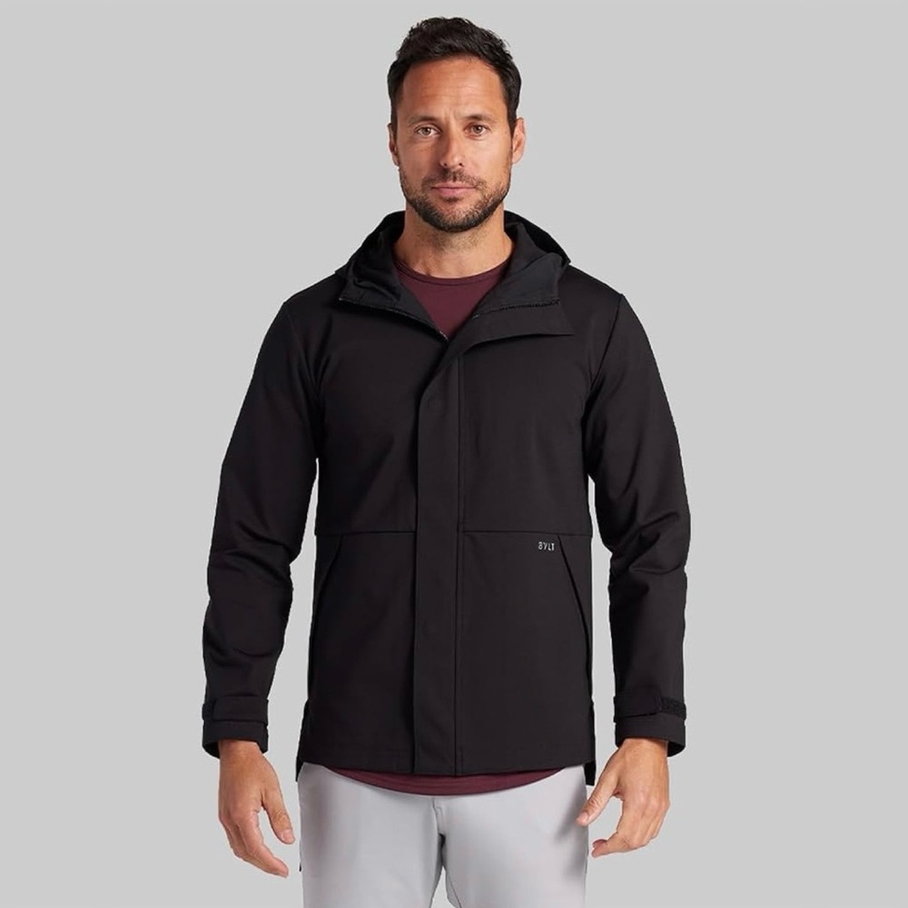 NWOT BYLT Men's Black Hooded Jacket